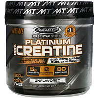 Muscletech, エッセンシャルシリーズ、プラチナ100％クレアチン、無香料、400g